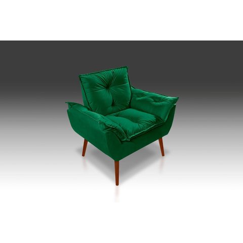 Poltrona Opala Suede Verde- Rv Decora