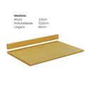 Ver imagem 2 de Tampo e Roda Tampo para Balcão 80cm 2 Portas de Madeira Maciça Joy Marrom