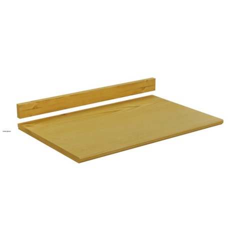 Tampo e Roda Tampo para Balcão 80cm 2 Portas de Madeira Maciça Joy Marrom