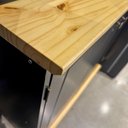Ver imagem 5 de Tampo e Roda Tampo para Balcão 80cm 2 Portas de Madeira Maciça Joy Marrom