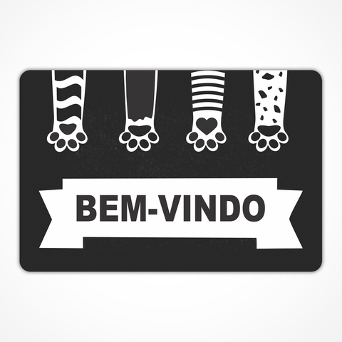 Tapete Capacho Estampado - 40cm X 60cm:bem-vindo