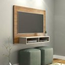 Ver imagem 1 de Painel Para Tv Até 40" Jazz Viero Móveis Imbuia C/Off White