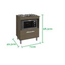 Ver imagem 5 de Balcão Gabinete para Cooktop de 5 Bocas e para Forno Elét. Bur 01 Porta Cor Freijó Amadeirado Passe