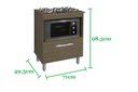 Ver imagem 5 de Balcão Gabinete para Cooktop de 5 Bocas e para Forno Elét. Bur 01 Porta Cor Freijó Amadeirado Passe