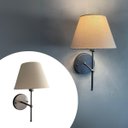 Ver imagem 4 de Arandela de Parede Clássica Chumbo com Cúpula Bege Ref 19 com Lâmpada Branco Quente