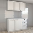 Ver imagem 7 de Cozinha Compacta Essenza para Pia 5 Portas 3 Gavetas 100% Mdf Branco Fosco - Panorama Móveis