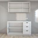 Ver imagem 6 de Cozinha Compacta Essenza para Pia 5 Portas 3 Gavetas 100% Mdf Branco Fosco - Panorama Móveis