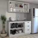 Ver imagem 3 de Cozinha Compacta Essenza para Pia 5 Portas 3 Gavetas 100% Mdf Branco Fosco - Panorama Móveis