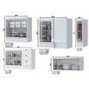 Ver mais imagens de Kit de Cozinha 14pçs Americana 1 (3 Armários + 4 Balcões + 1 Paneleiro + 6 Complementos) Branco
