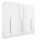 Ver imagem 1 de Guarda Roupa da Vinci Plus Ripado 6 Portas 100% Mdf D`doro Móveis - Branco