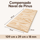 Ver imagem 3 de Compensado de Pinus Naval (109cm x 39cm x 18mm)