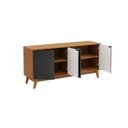 Ver imagem 6 de Aparador Kappesberg 4 Portas 3d Canela-preto 180cm