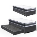 Ver imagem 3 de Cama Box com Colchão de Espuma D45 Double Face Territory Hellen + Auxiliar de Molas Unique Solteiro