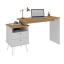 Ver imagem 1 de Mesa Escrivaninha Plus 2 Gavetas Olmo/branco - Artany