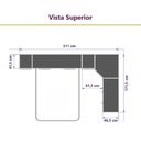 Ver imagem 5 de Conjunto Quarto Queen Base Box e Colchão 7 Peças 8 Portas 2 Gavetas Paris Eucamóveis