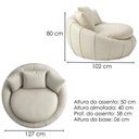 Ver imagem 3 de Poltrona Decorativa Safira Base Giratoria Courino Tcs 725 Moll
