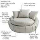 Ver imagem 5 de Poltrona Decorativa Safira Base Giratoria Courino Tcs 725 Moll