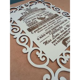 Placa Pai Nosso Evangelico Cor Branco - 2