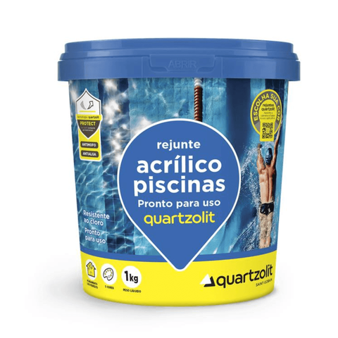 Rejunte Acrilico P/ Piscina Verde Floresta 1kg - Quartzolit
