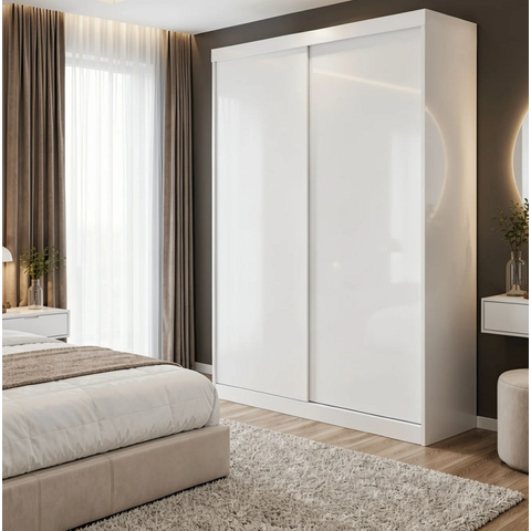 Guarda Roupa Solteiro Império Light 138cm 2 Portas 2 Gavetas - Branco