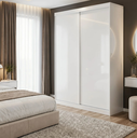 Ver imagem 1 de Guarda Roupa Solteiro Império Light 138cm 2 Portas 2 Gavetas - Branco