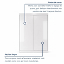 Ver imagem 2 de Guarda Roupa Solteiro Império Light 138cm 2 Portas 2 Gavetas - Branco