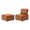 Ver imagem 1 de Poltrona Modular e Puff Block Pes Madeira Courino Tcs 727 Moll