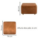Ver imagem 4 de Poltrona Modular e Puff Block Pes Madeira Courino Tcs 727 Moll