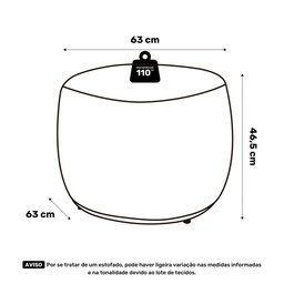 Kit 02 Puffs Decorativos Living Aisha Orgânico Redondo Bouclê Azul Marinho - Desk Design - 4