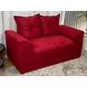 Sofá de 2 e 3 Lugares Porto Tecido Suede: Vermelho - 5