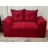 Sofá de 2 e 3 Lugares Porto Tecido Suede: Vermelho - 6
