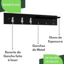 Ver imagem 3 de Porta Chaves De Parede Porta Chaveiro Organizador P.P.G.C