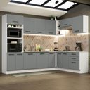 Ver imagem 1 de Cozinha Completa 479001 Com Armário E Balcão Branco/Cinza