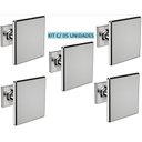 Ver imagem 2 de Kit com 05 Pçs Puxador Nilla (30mm) Ponto Quadrado Cromado