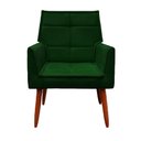 Ver imagem 1 de Poltrona Decorativa Luna Suede Verde - Dominic Decor