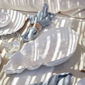 Prato Concha para Aperitivos 3 Divisões em Grés Português