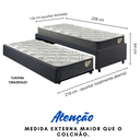 Ver imagem 2 de Bicama Box Viúva 126x208 Linho Cinza com Dois Colchões Adapto Molas Ensacadas Ecoflex