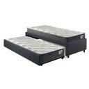 Ver imagem 1 de Bicama Box Viúva 126x208 Linho Cinza com Dois Colchões Adapto Molas Ensacadas Ecoflex