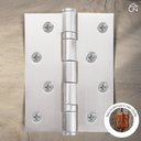 Ver imagem 6 de Dobradiça para Porta Casanova Embutir Inox com Rolamento 4" X 3" 2.0mm 70kg com 3 Unidades + Parafus