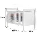 Ver imagem 6 de Berço Americano com Guarda Roupa Infantil Vittoria Slim MDF Branco com Rodízios Albatroz Móveis