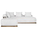 Ver mais imagens de Sofá 6 Lugares Ilha 2 Módulos 220cm Viero S06 Bouclê Branco - Mpozenato