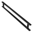 Ver imagem 2 de Puxador Porta 1 Metro Madeira Vidro Aço Inox 304 Cor Preto Fosco Pivotante - Brinovar