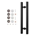 Ver imagem 5 de Puxador Porta 1 Metro Madeira Vidro Aço Inox 304 Cor Preto Fosco Pivotante - Brinovar