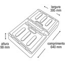 Ver imagem 3 de Caixa Cesto Organizador Dobrável Empilhável c/ Tampa 75 L