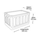 Ver imagem 2 de Caixa Cesto Organizador Dobrável Empilhável c/ Tampa 75 L