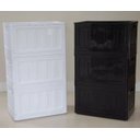 Ver mais imagens de Caixa Cesto Organizador Dobrável Empilhável c/ Tampa 75 L