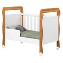 Ver imagem 5 de Berço Americano Mini Cama Soninho Branco Amadeirado - Tigus Baby