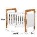 Ver imagem 3 de Berço Americano Mini Cama Soninho Branco Amadeirado - Tigus Baby