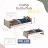 Cama Solteiro Evolutiva Ravi 2 em 1 com Pés Madeira Natural - Reller - Branco Fosco - 6