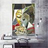 Quadro Decorativo Pablo Picasso Cabeça De Uma Mulher Lendo:150x100/PRETA - 4